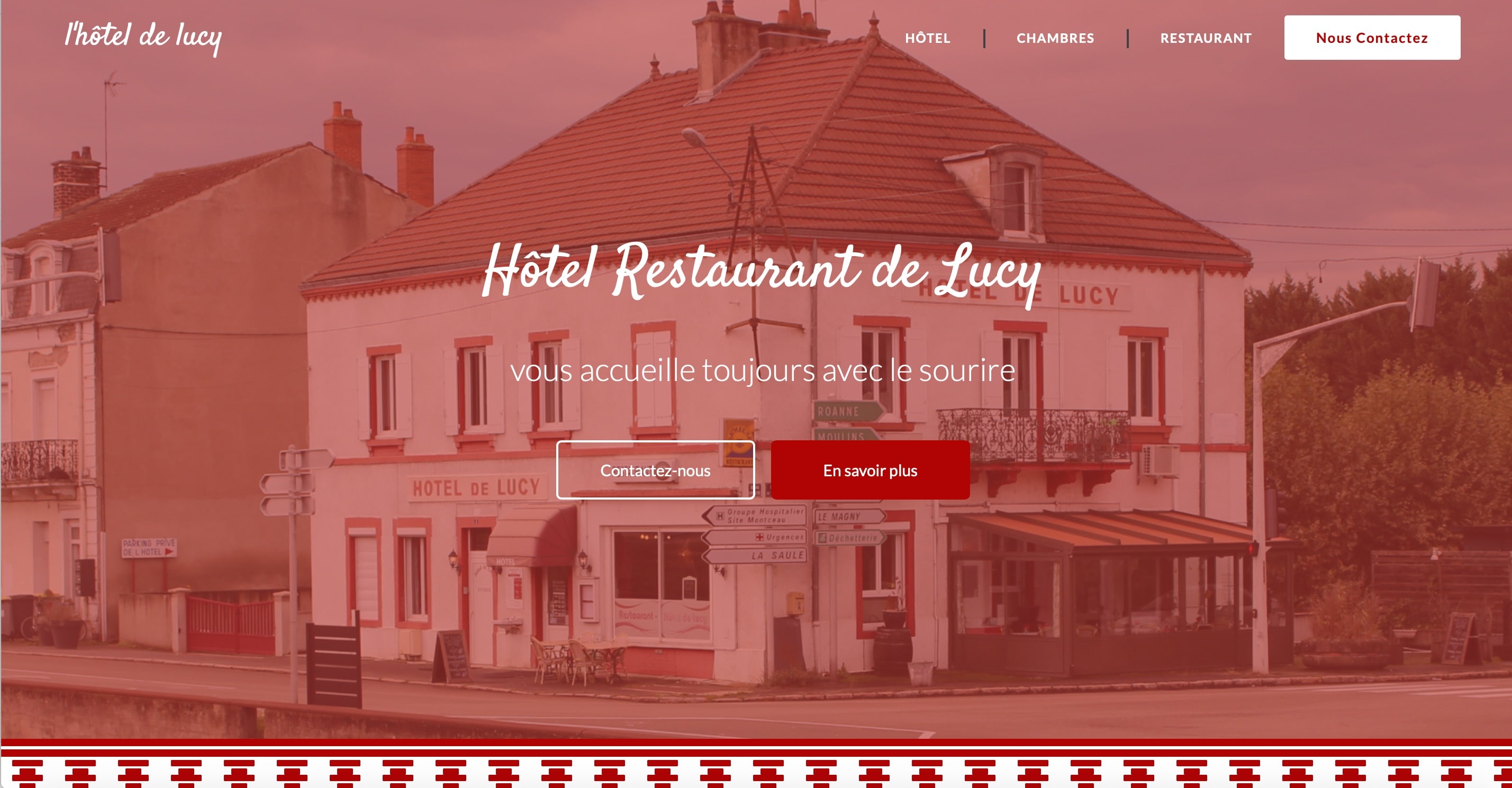 Création d'un site vitrine pour l'"Hôtel de Lucy"