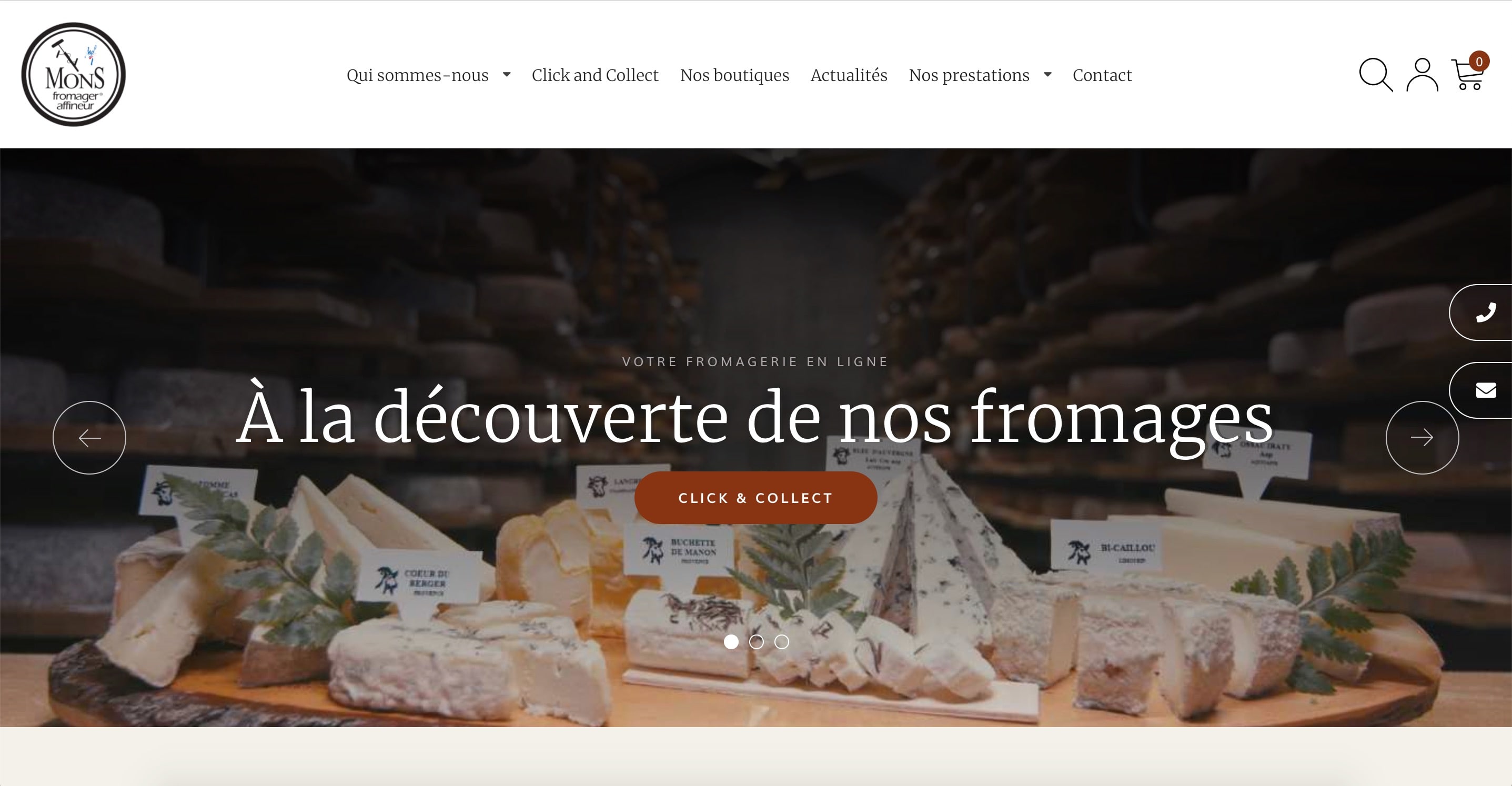 Refonte du site e-commerce de MonS Fromager