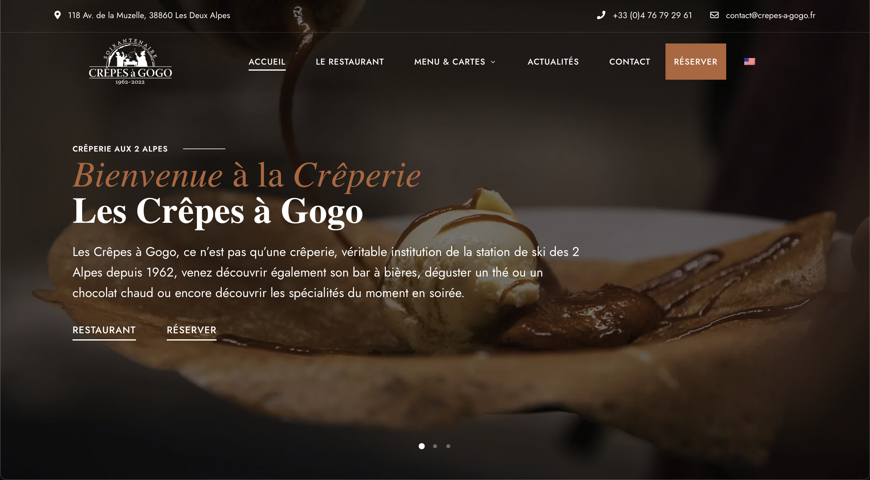 Conception du site vitrine "Les Crêpes à Gogo"