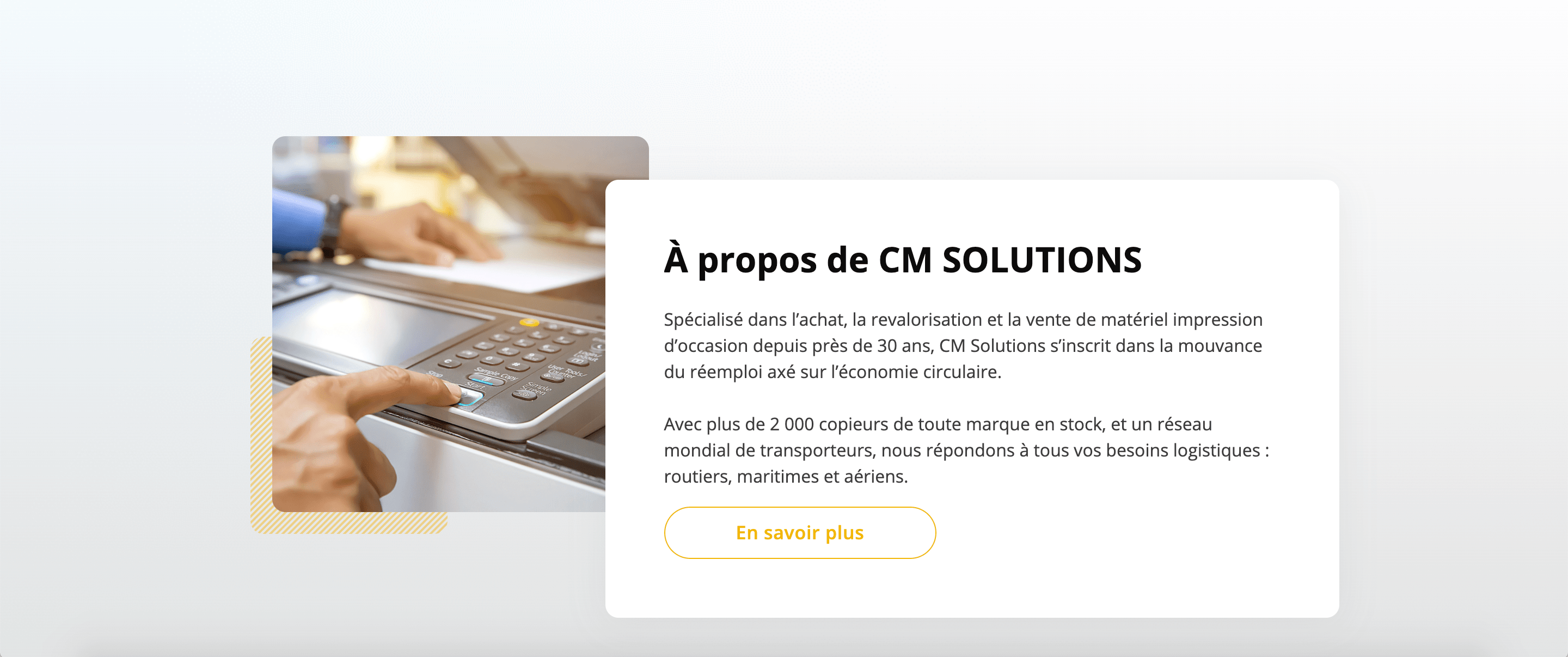 Refonte d'un site vitrine pour CM Solutions