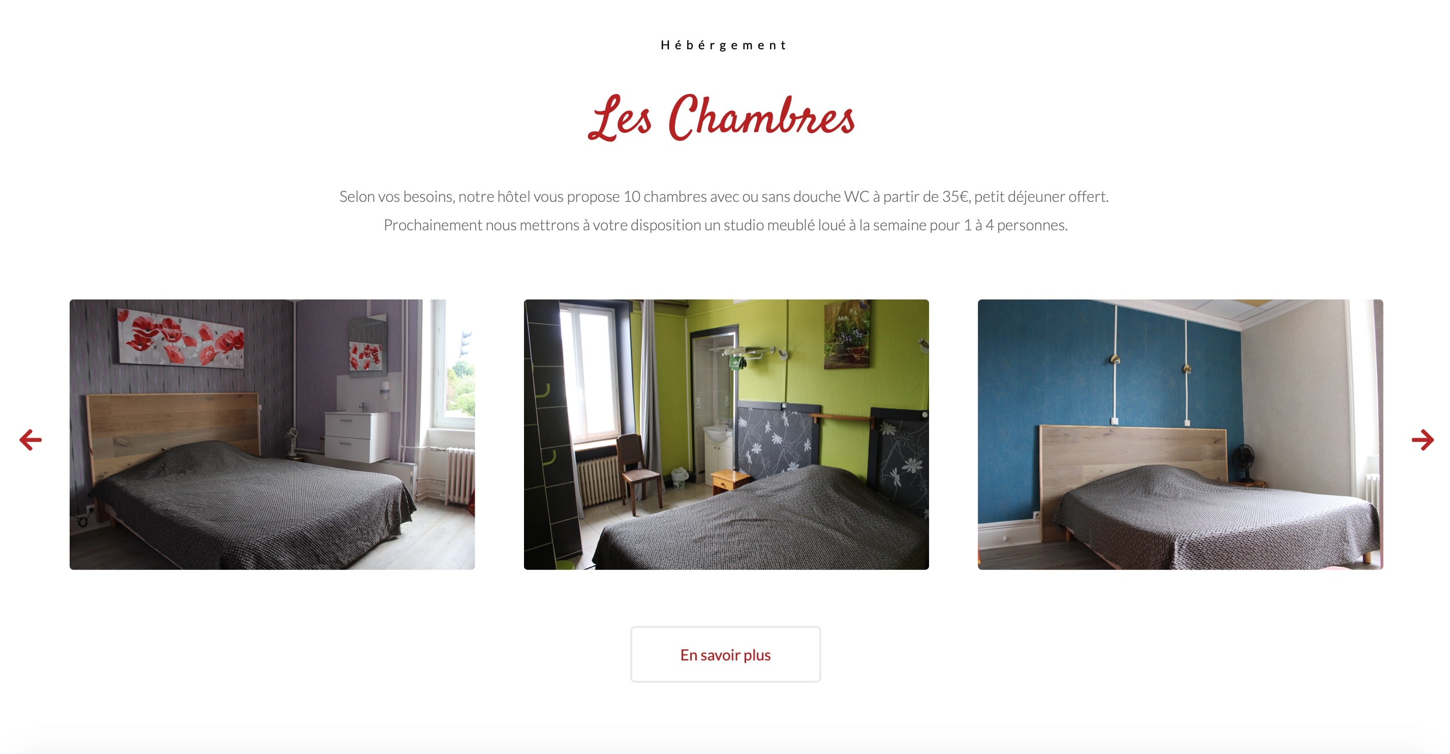 Création d'un site vitrine pour l'"Hôtel de Lucy"