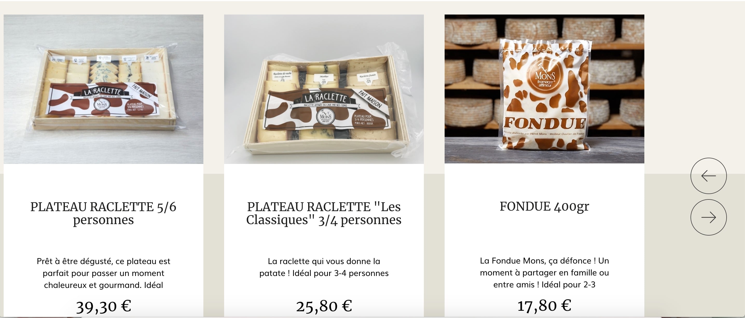 Refonte du site e-commerce de MonS Fromager